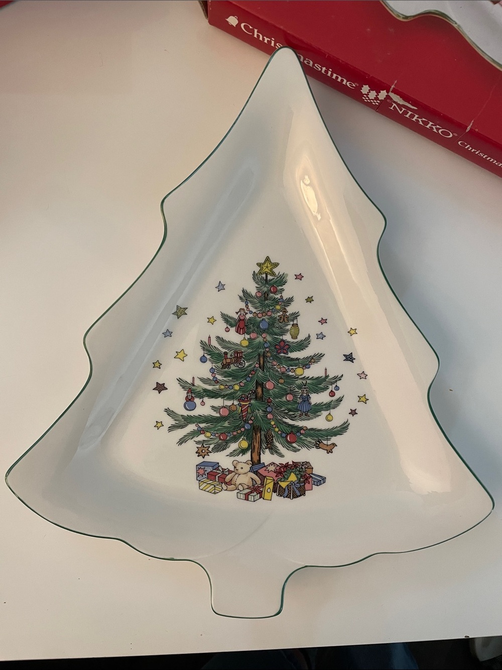 Nikko Christmastime Tree Candy Dish 11”